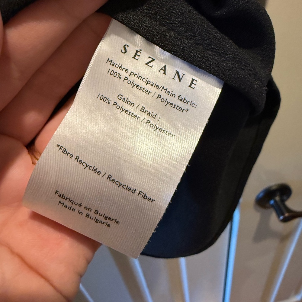 Sézane trim detail black blouse - Picture 7 of 8